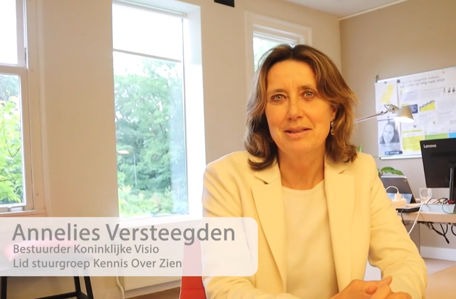 Foto Annelies Versteegden uit Webinar ''Kennisbeleid juist nu: kennis voor kwaliteit van zorg en werkplezier'