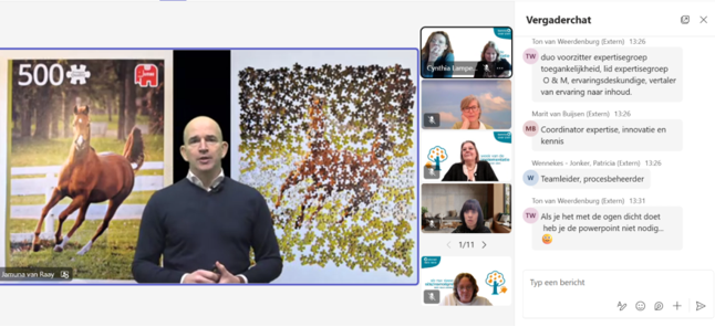 Screenshot van de aftrapbijeenkomst van Ed Schouten