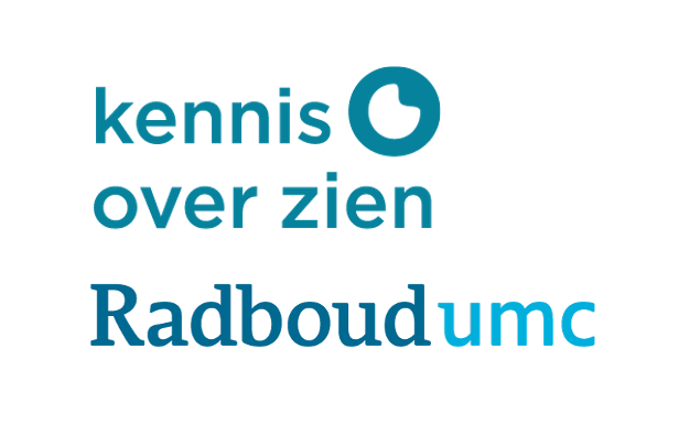 Het logo van Kennis Over Zien en Radboudumc